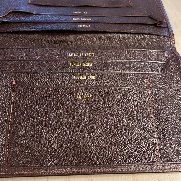 Vintage Moroccan leather passport  holder Vintage  leather wallet - Picture 3 of 7
